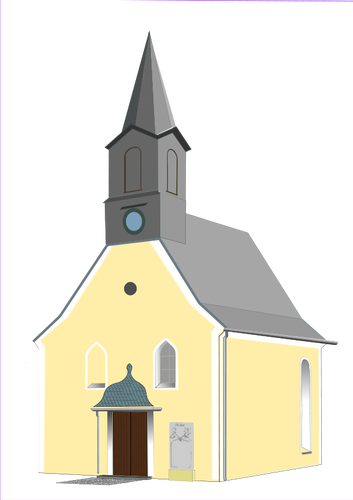 Church with Steeple Clip Art