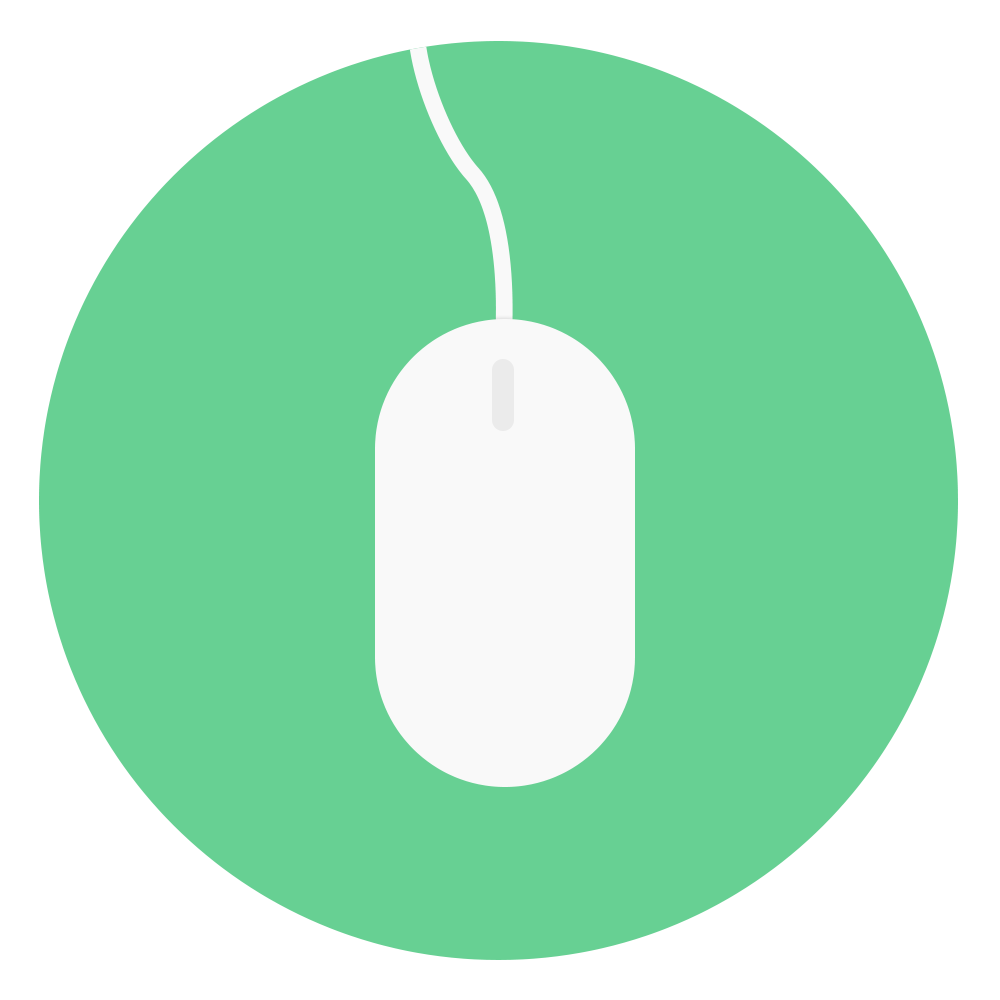 Computer Mouse Icon Circle