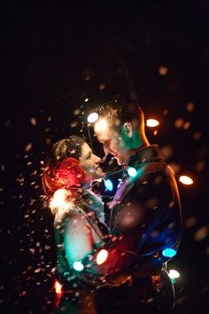 Couples Christmas Photography Lights