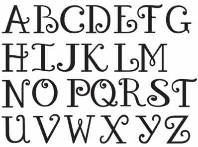 Creative Fonts Alphabet Letters