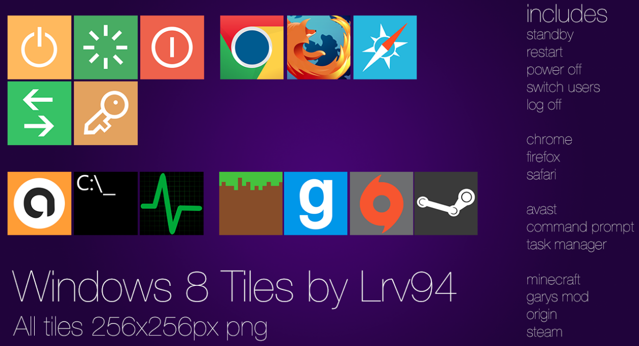 Custom Windows 8 Tile Icons