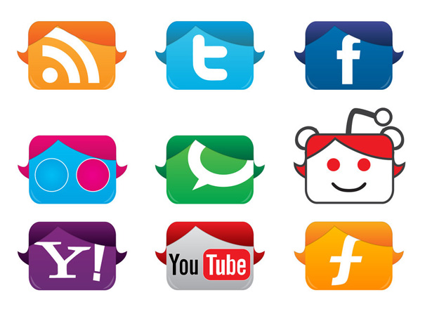 Cute Social Media Icons