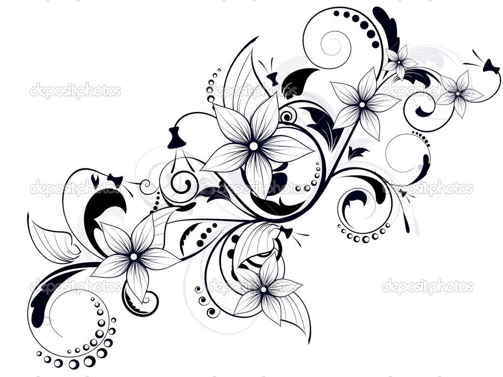 Design Swirl Floral Vector Art