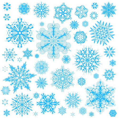 Different Snow Flakes Patterns