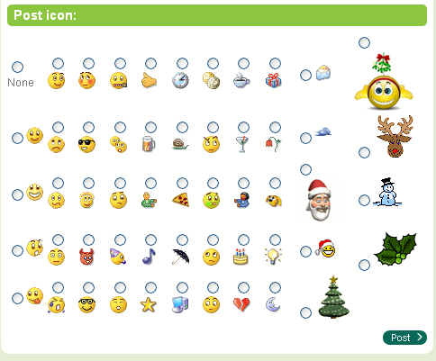 Facebook Christmas Emoticons