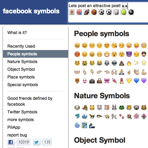 Facebook Emoticons Codes Symbols