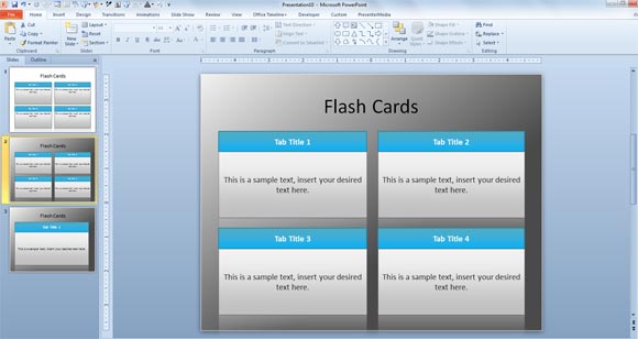 Flash Card PowerPoint Template