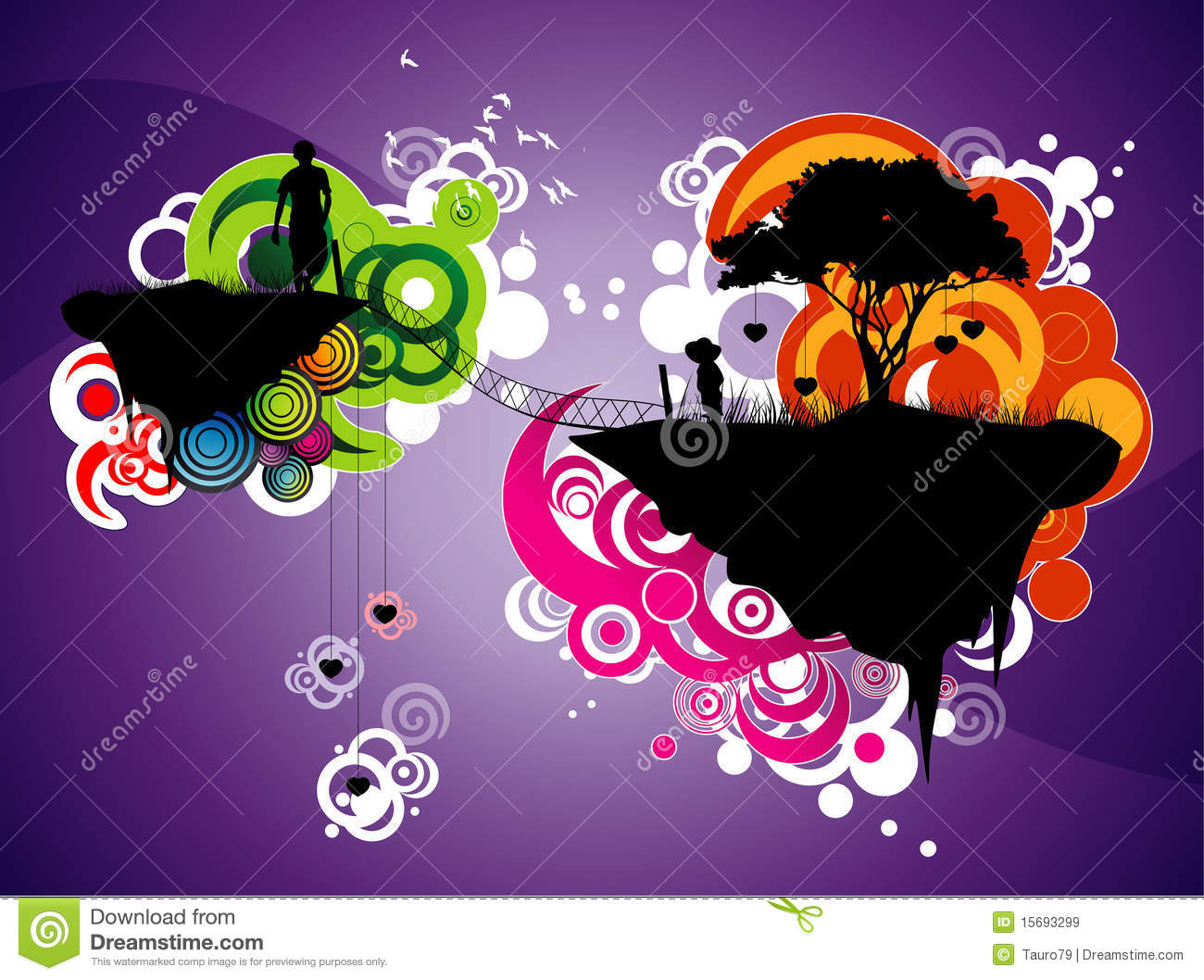 Floating Island Vector Floating Island Vector