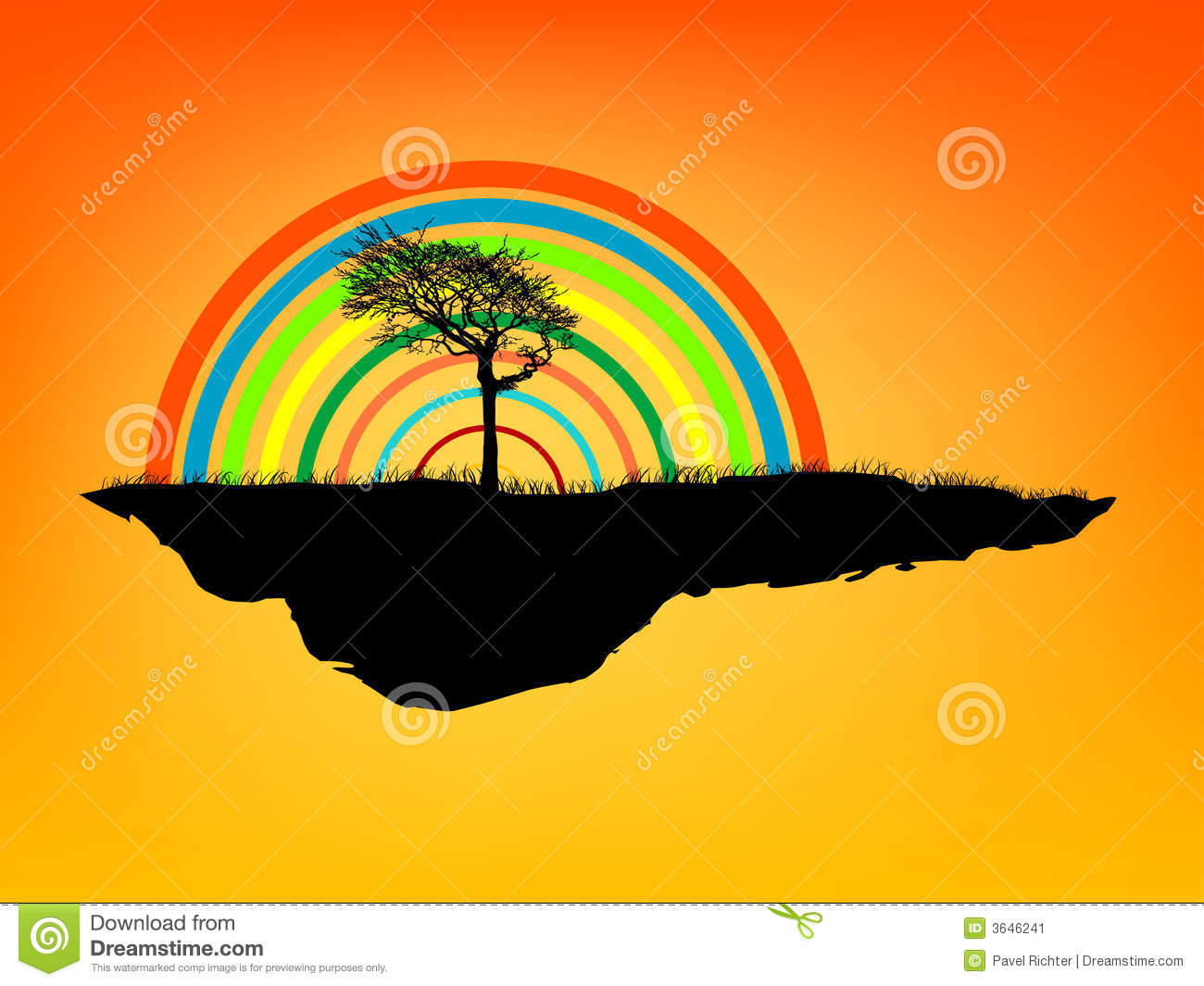 Floating Island with Tree
