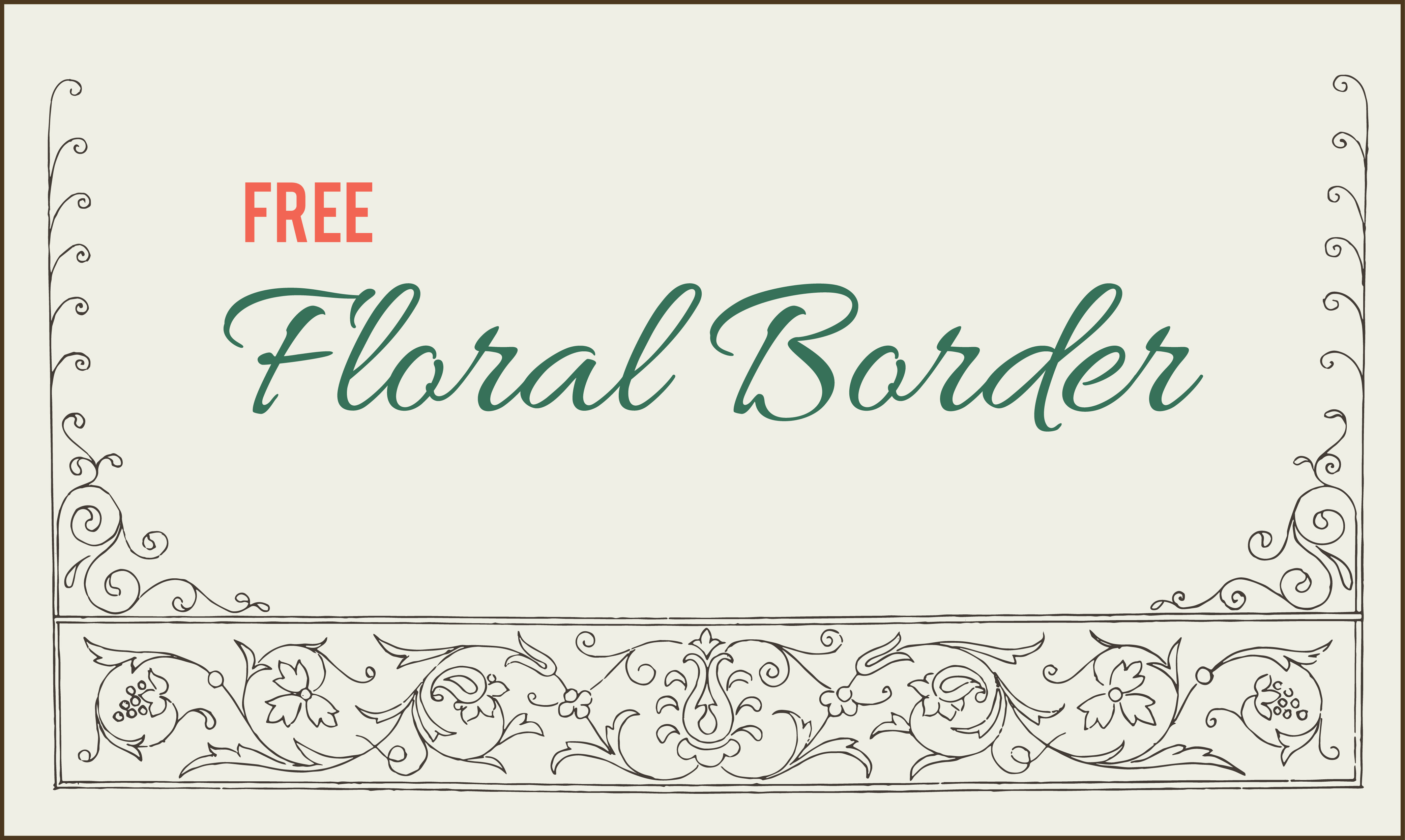 Floral Borders Free Clip Art