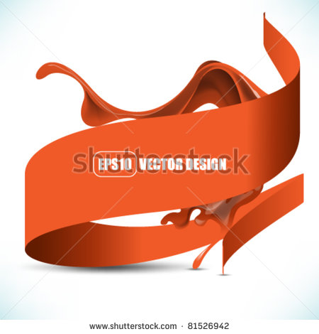 Flowing Ribbon Vector Art