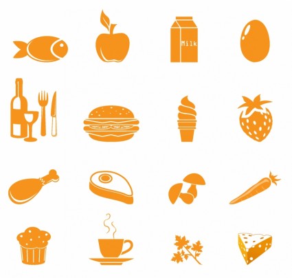 12 Cooking Food Vector Icons Images