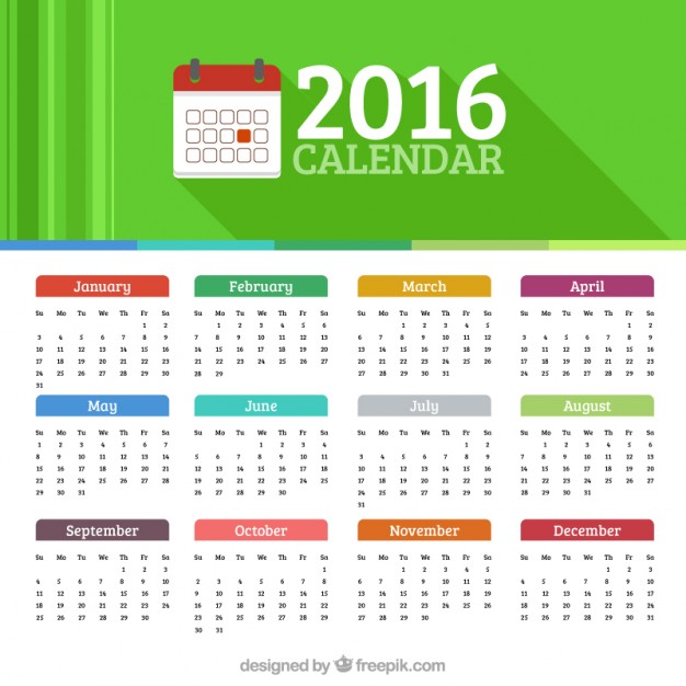 Free 2016 Calendar