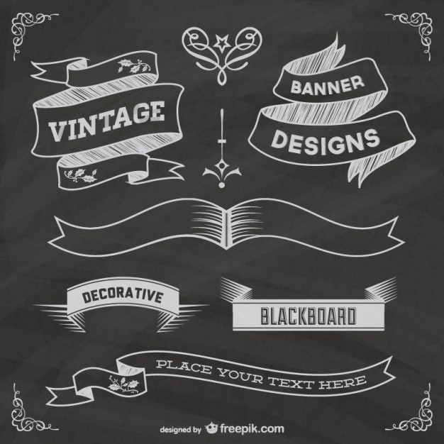 12 Chalkboard Elements Free Vector Images