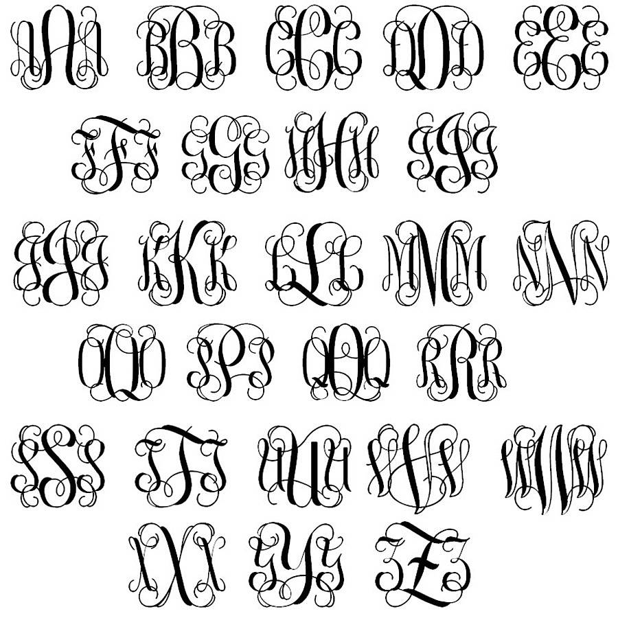 Free Monogram Fonts Initials