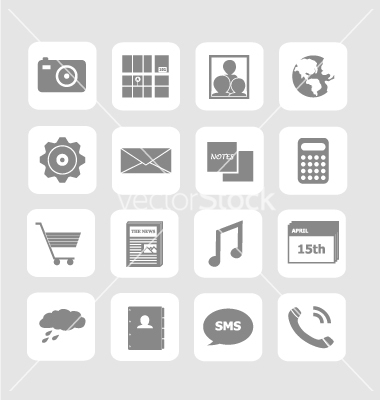 6 Mobile Icon Sets Vector Ai Images