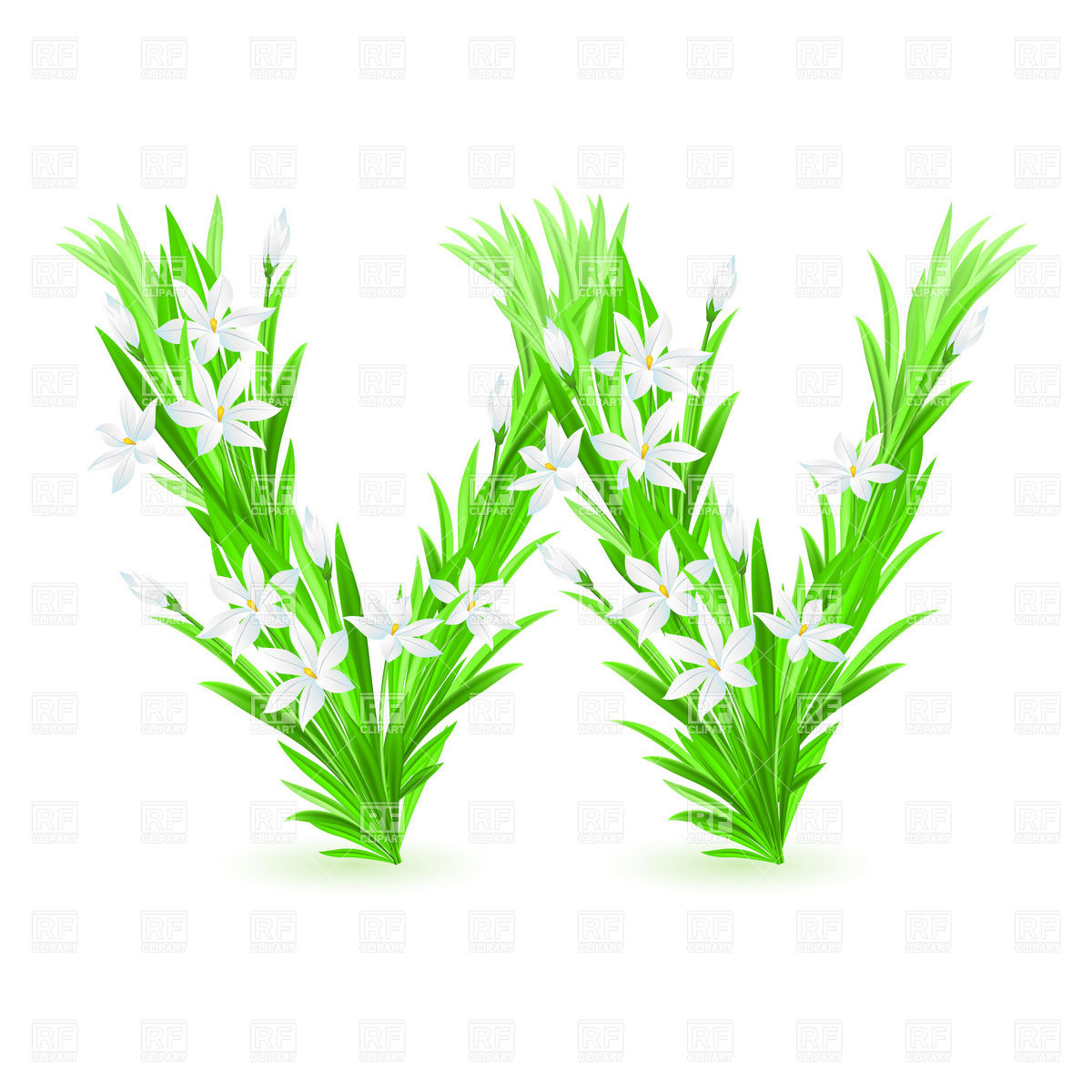 Free Spring Flower Clip Art Letter A