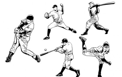 Free Vector Art Baseball Player