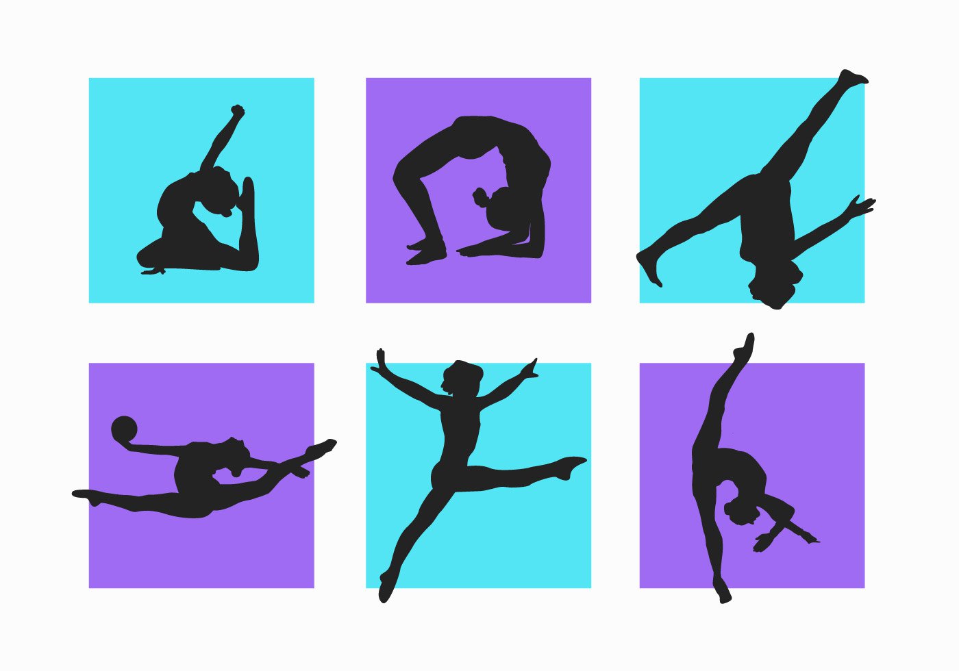 Free Vector Gymnastics Silhouette