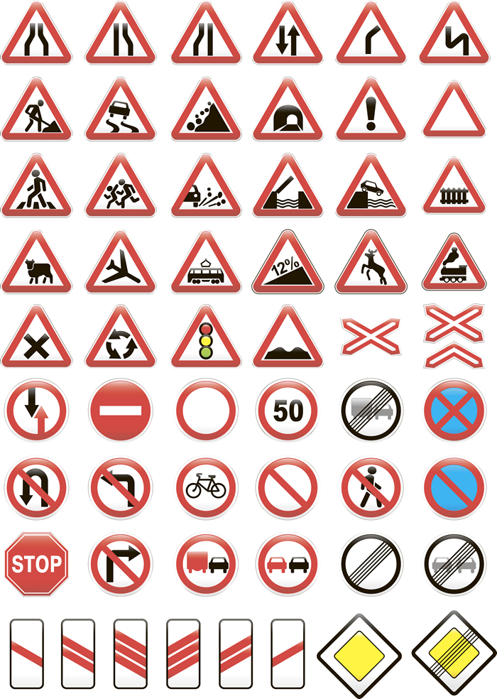 Free Vector Road Signs