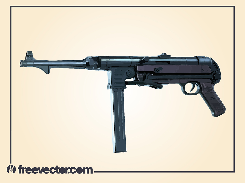 Free Vector Submachine Gun