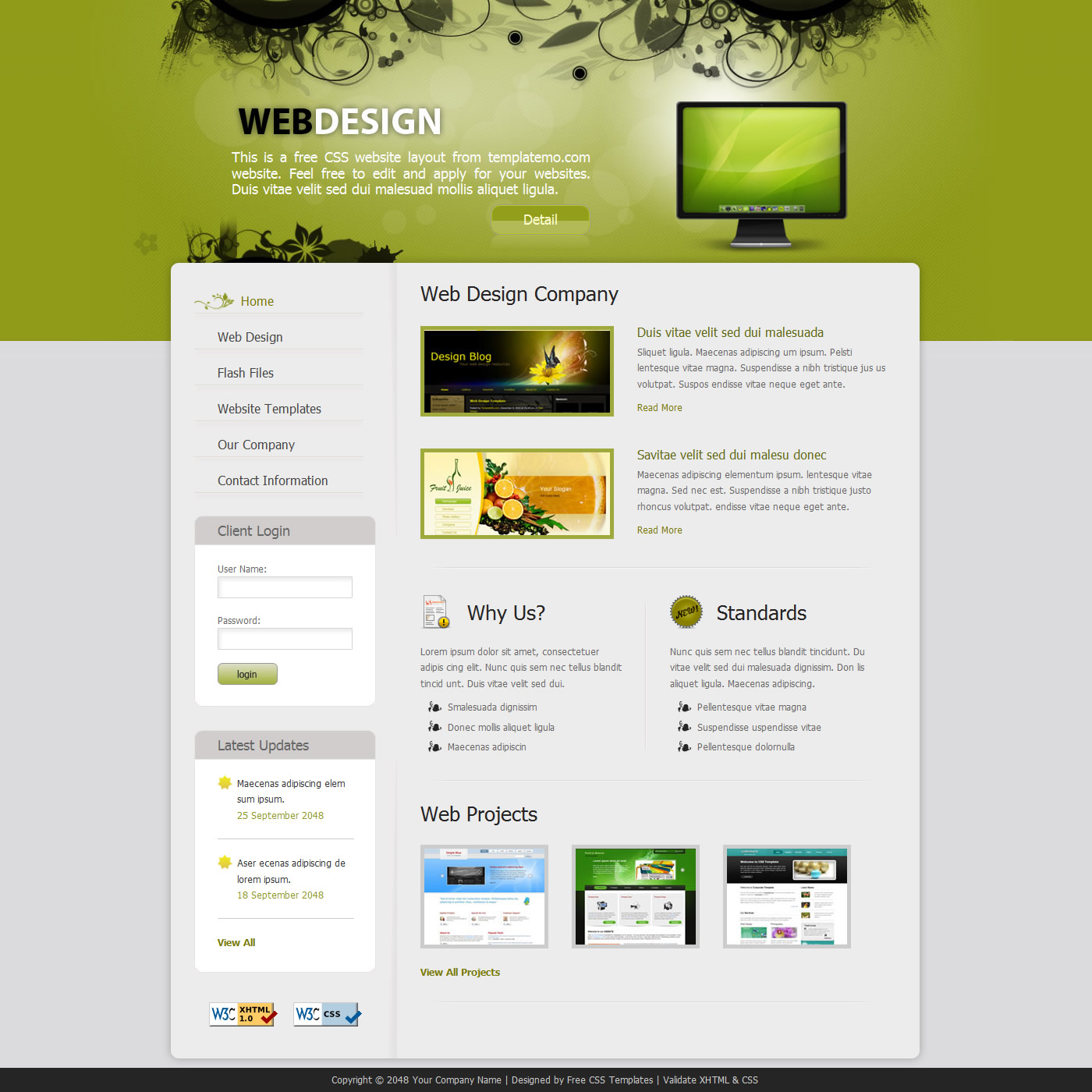 Free Web Design Website Template Free Web Design Website Template