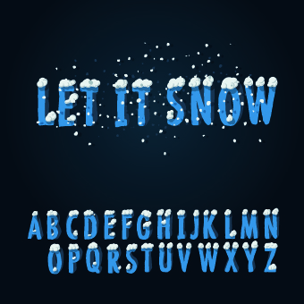 Free Winter Fonts Alphabet