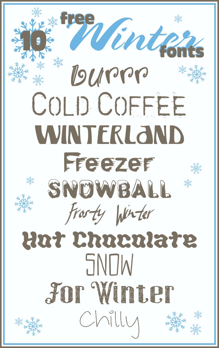 Free Winter Fonts