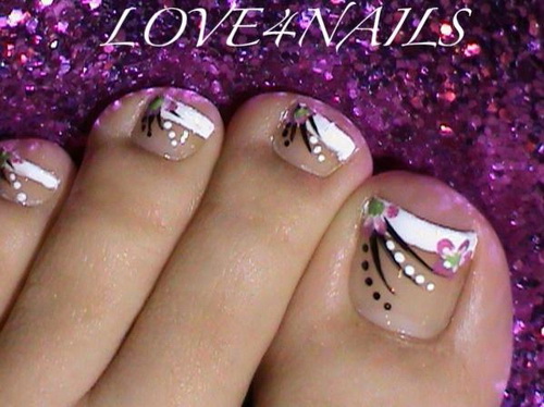 French Manicure Toe Nail Art Design French Manicure Toe Nail Art Design