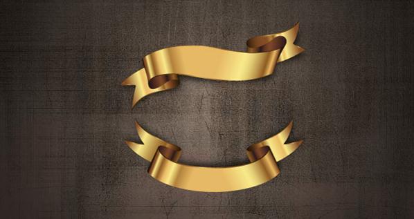 Gold Ribbon Banner Vector Gold Ribbon Banner Vector