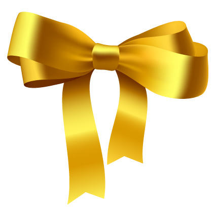 Gold Ribbon Bow Clip Art