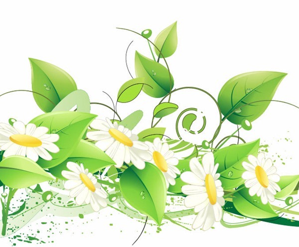 Green Floral Free Vector Clip Art