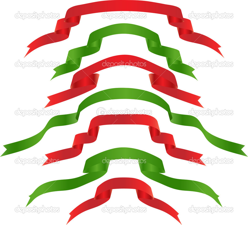 Green Flowing Ribbon Clip Art