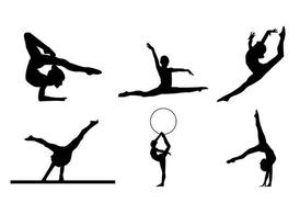 Gymnastics Silhouette Free Vector Art