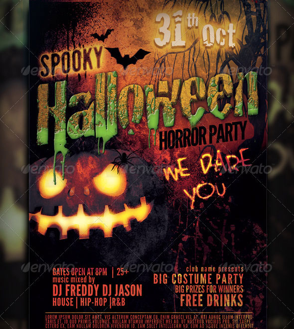 Halloween Party Flyer Template Halloween Party Flyer Template