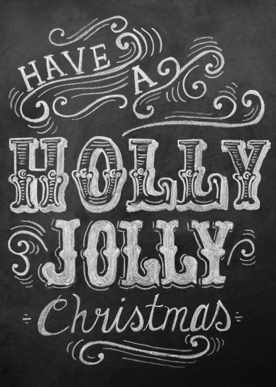 Have a Holly Jolly Christmas Chalkboard Art