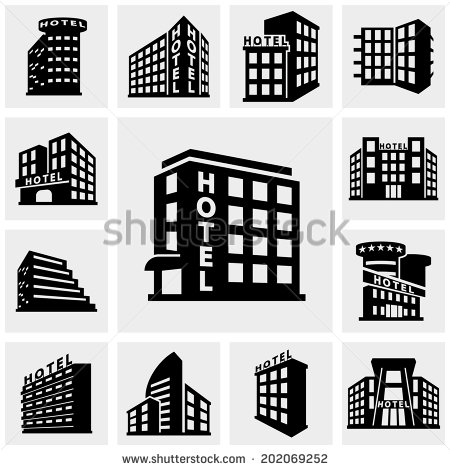 Hotel Clip Art Black and White