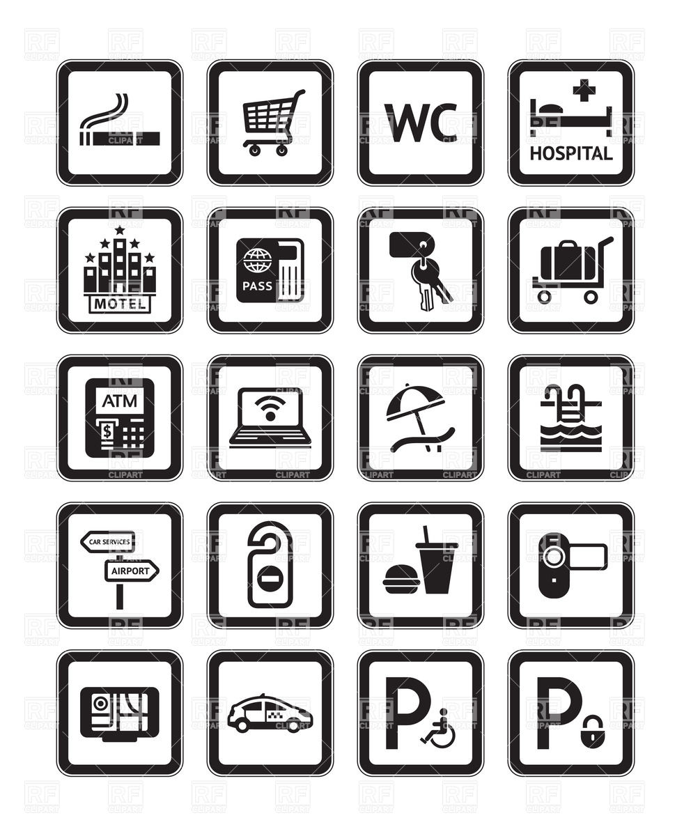 Hotelservice Icons Vector Free