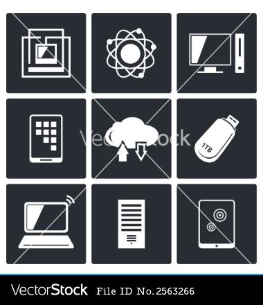 Information Technology Icons Symbols