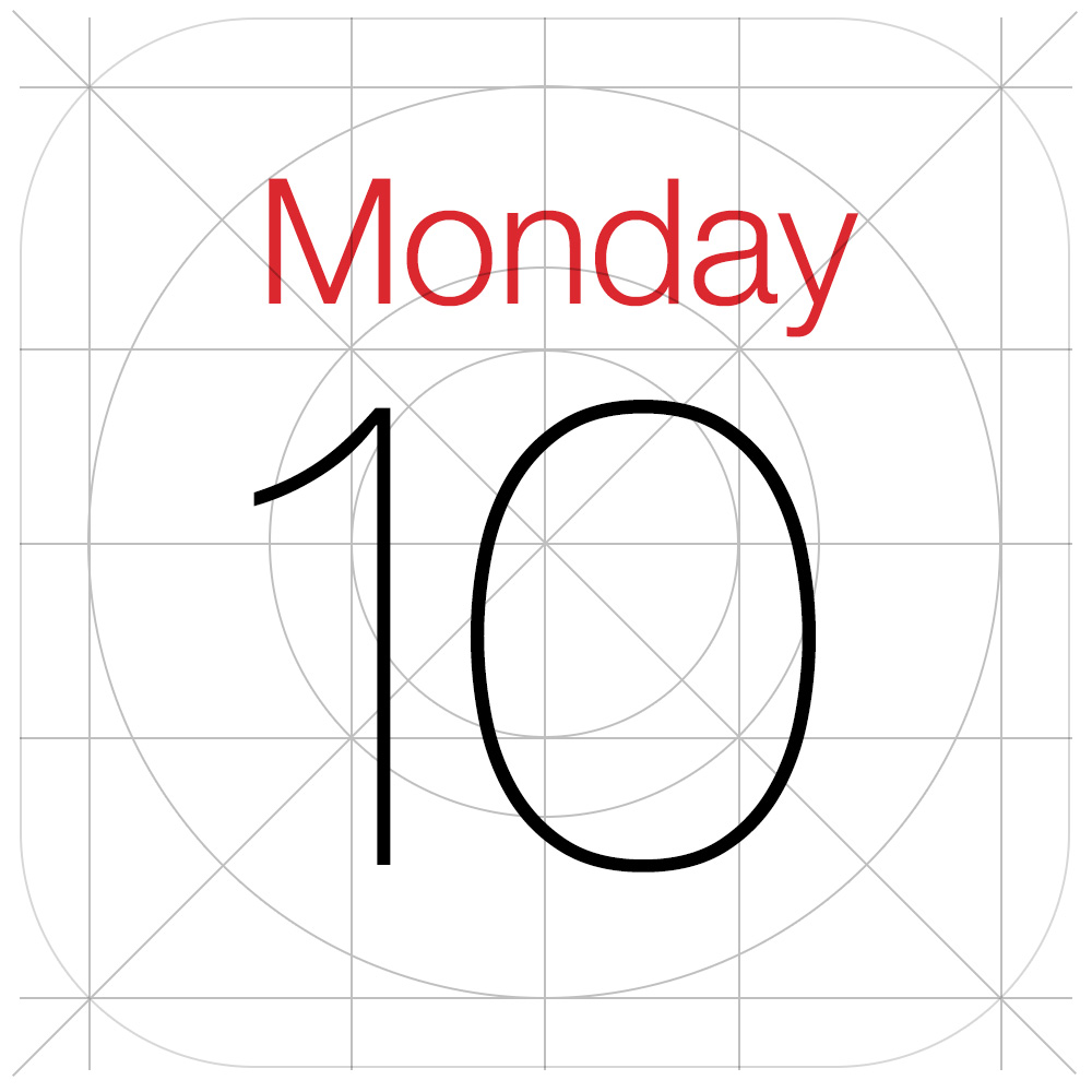 iOS 7 Calendar App Icon