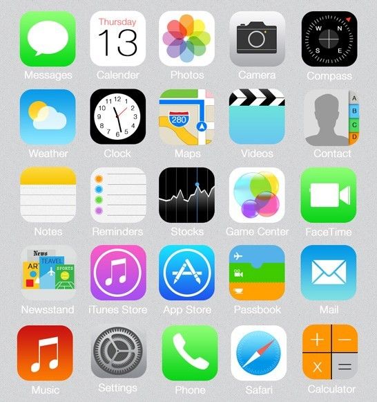 iOS 8 iPhone App Icons Printable iOS 8 iPhone App Icons Printable