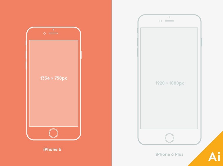 iPhone 6 Mockups Vector