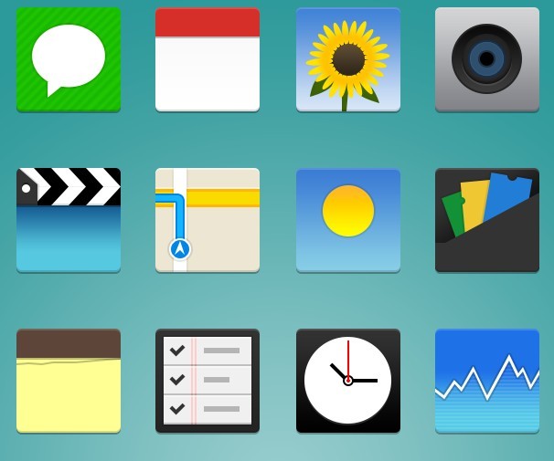 iPhone Flat App Icons