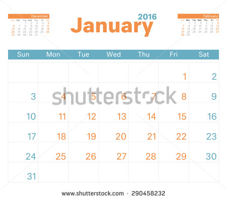 January 2016 Monthly Calendar January 2016 Monthly Calendar