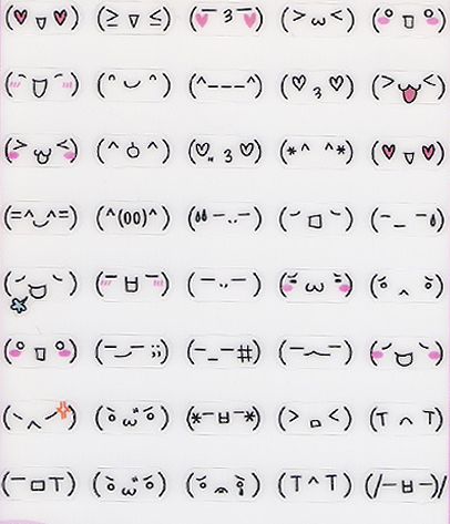 Kawaii Japanese Emoticons Kawaii Japanese Emoticons