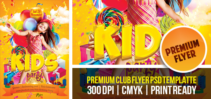 Kids Party Flyer Templates Free