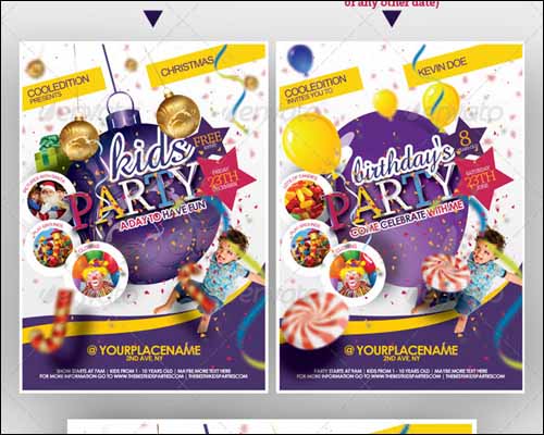 Kids Party Flyer Templates Free