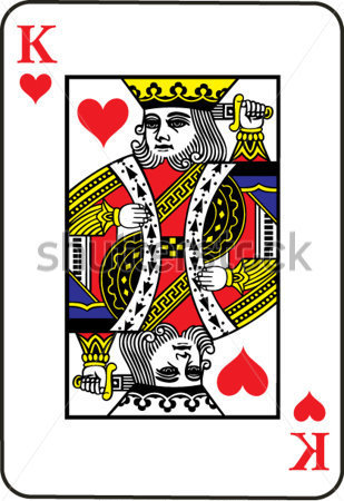 King Playing Cards Vector Hearts Clip Art