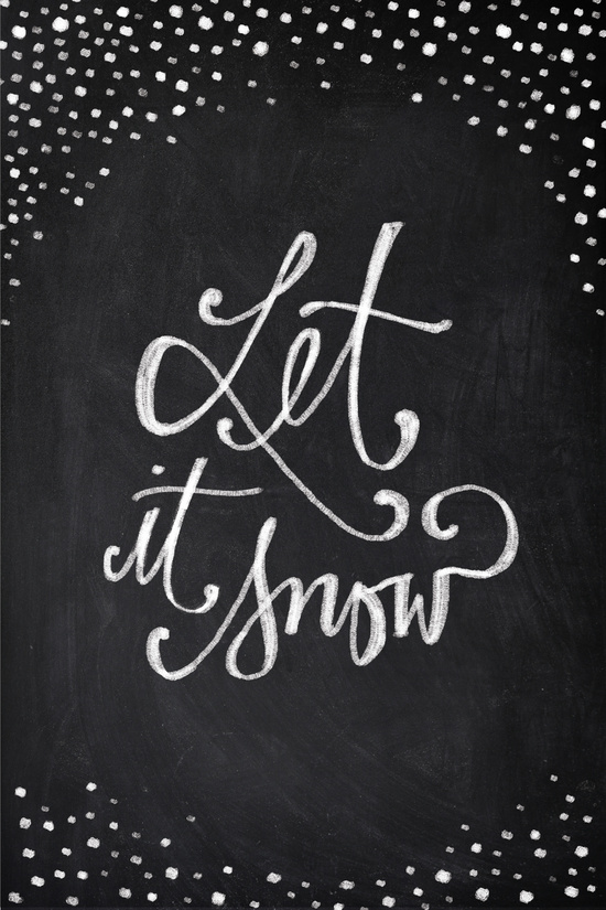 Let It Snow Chalkboard Art