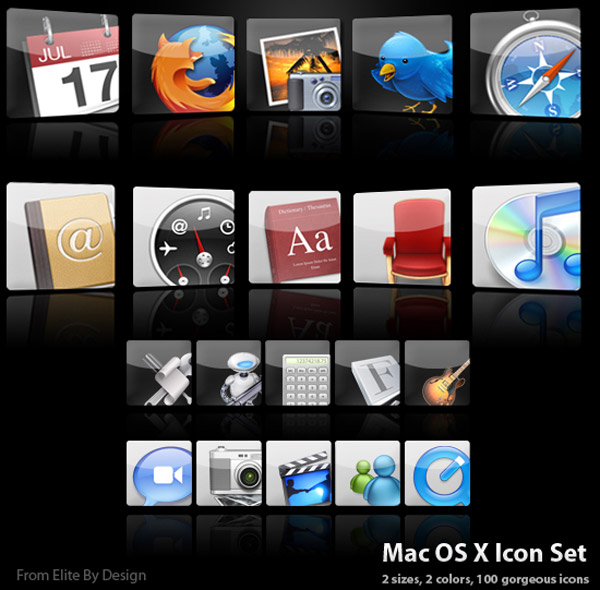 18 Vintage OS X Icon Sets Images